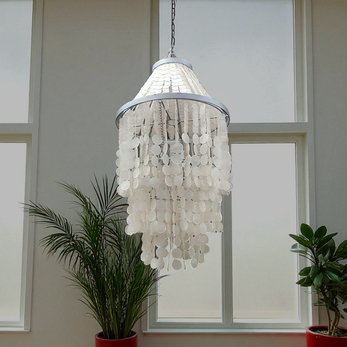 Capiz Shell Pendant Light, Capiz Lamp Shade