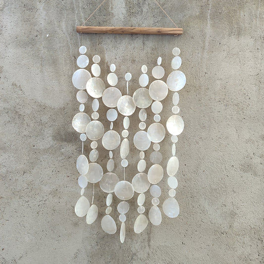 Capiz Shell Handmade Wall Decor, Capiz Wall Art, Capiz Curtain, Capiz shell Wind Chime for costal & boho decor