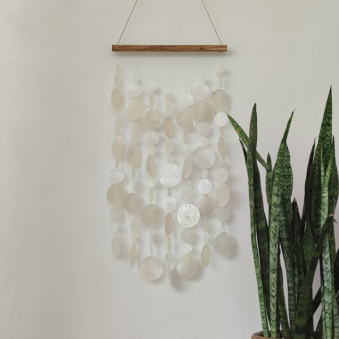 Capiz Shell Handmade Wall Decor, Capiz Wall Art, Capiz Curtain, Capiz shell Wind Chime for costal & boho decor