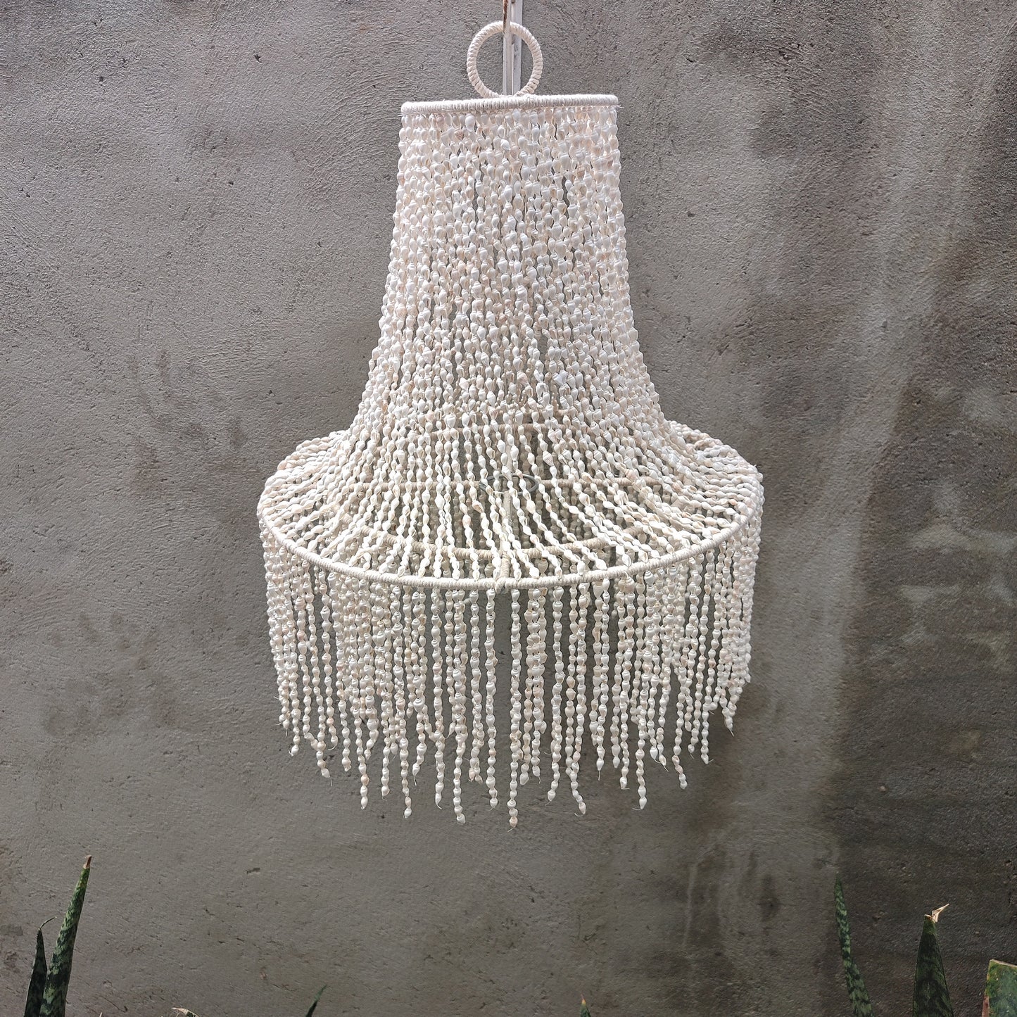 Shell Lighting Pendant, Shell Lamp Shade, Pendant Light for Living Room and Kitchen