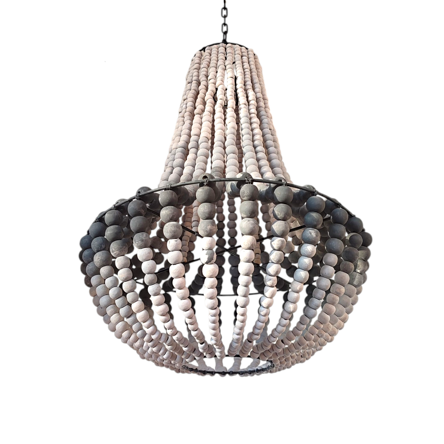 Wood Bead Chandelier Gradation Color