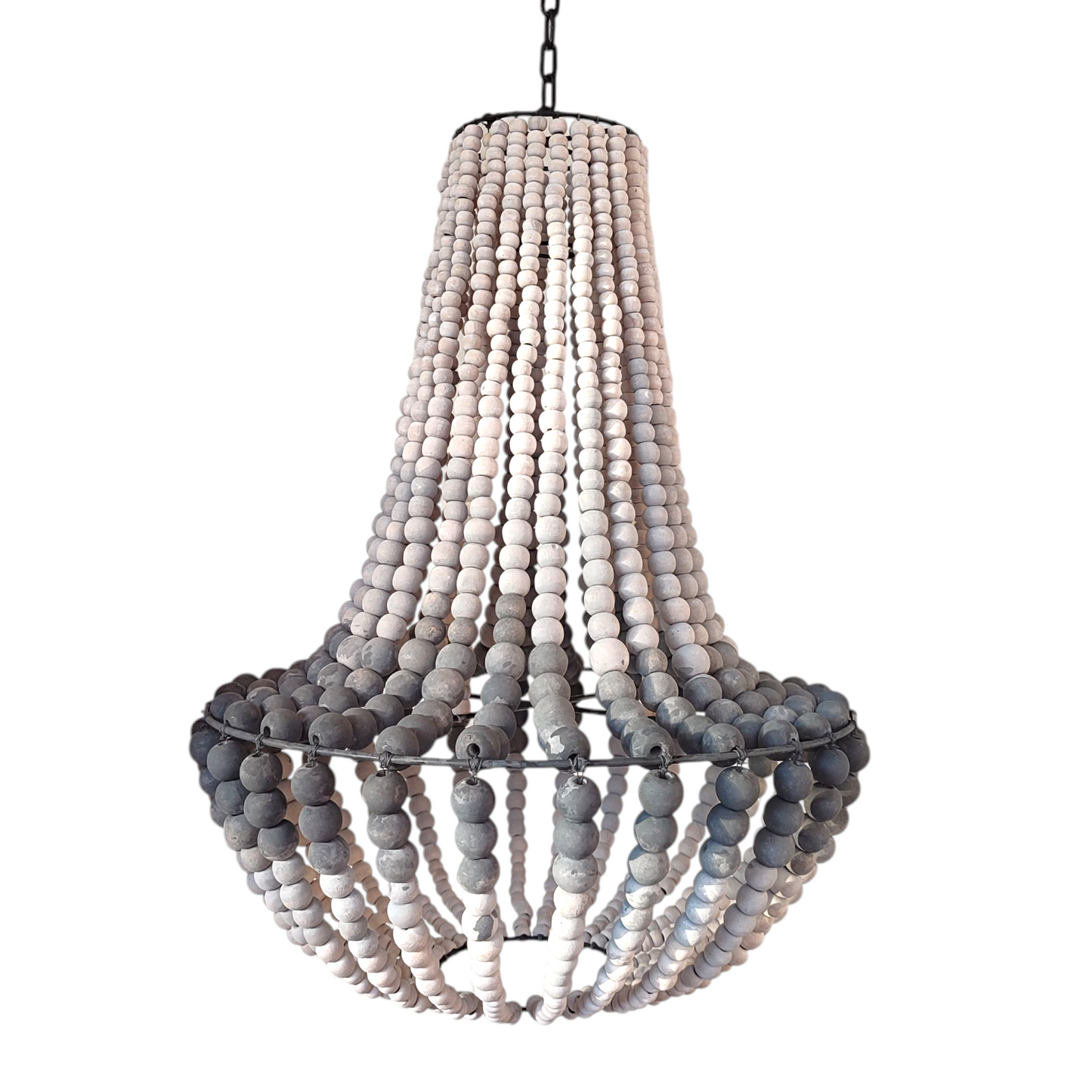 Wood Bead Chandelier Gradation Color