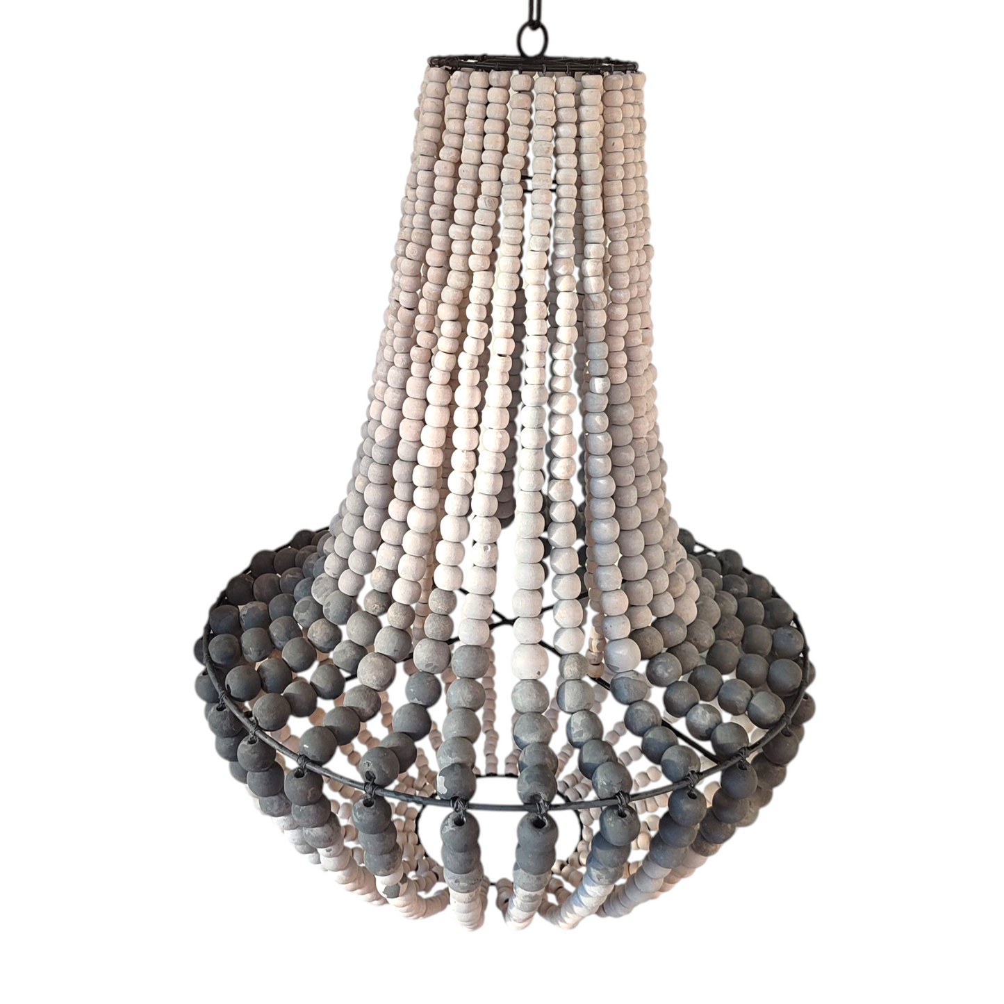 Wood Bead Chandelier Gradation Color