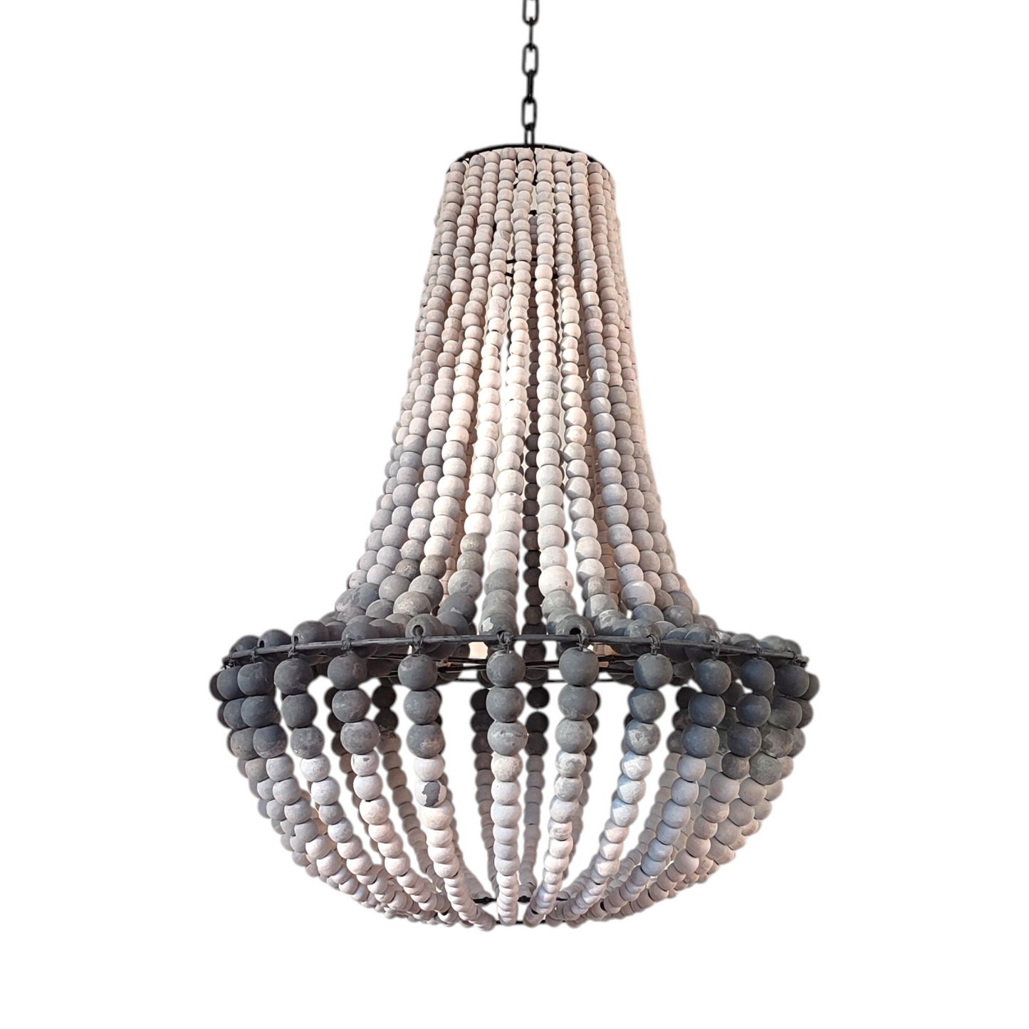 Wood Bead Chandelier Gradation Color