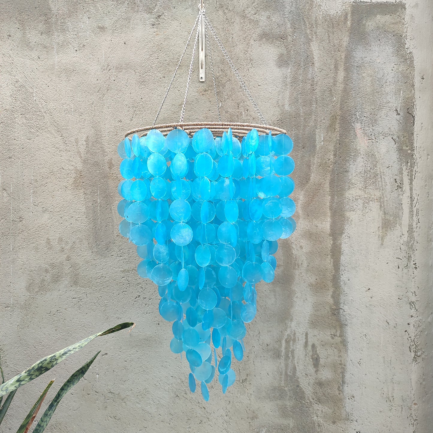 Costal Capiz Chandelier, Capiz Lamp Shade