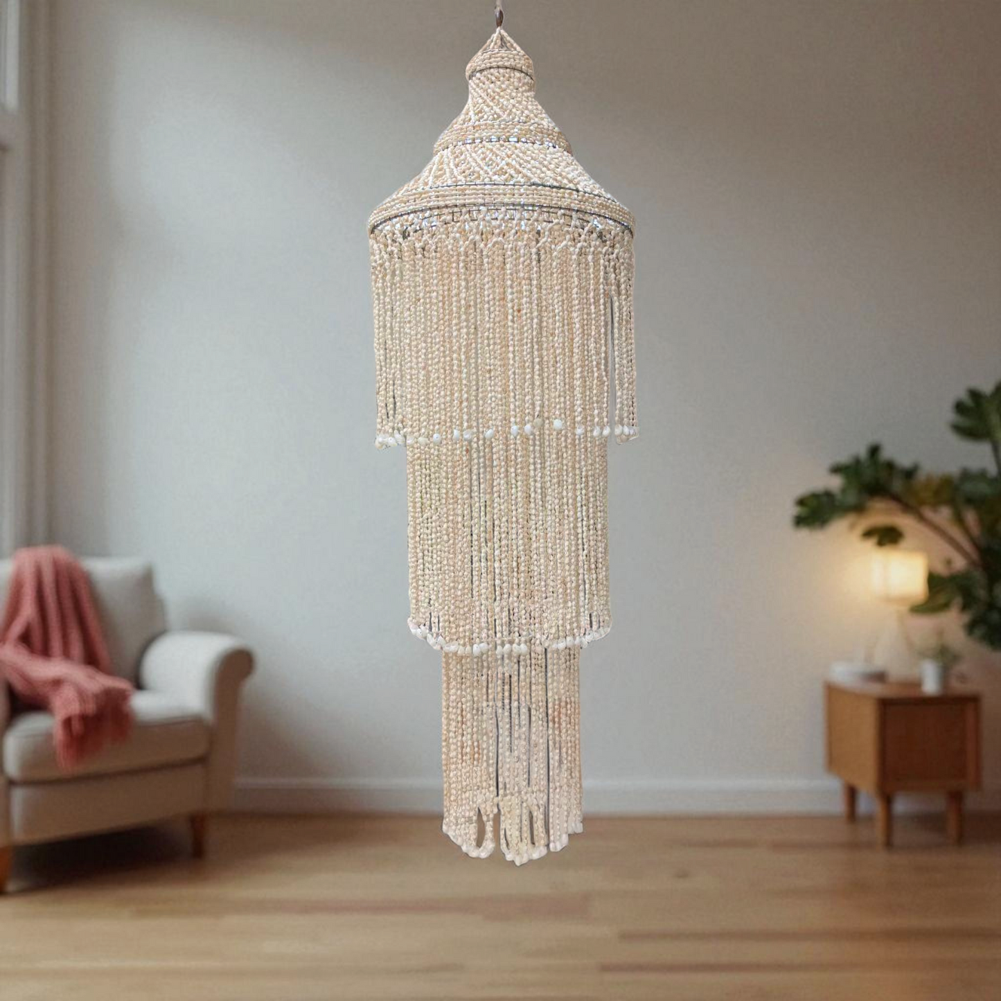 Sea Shell Chandelier, Boho Chandelier