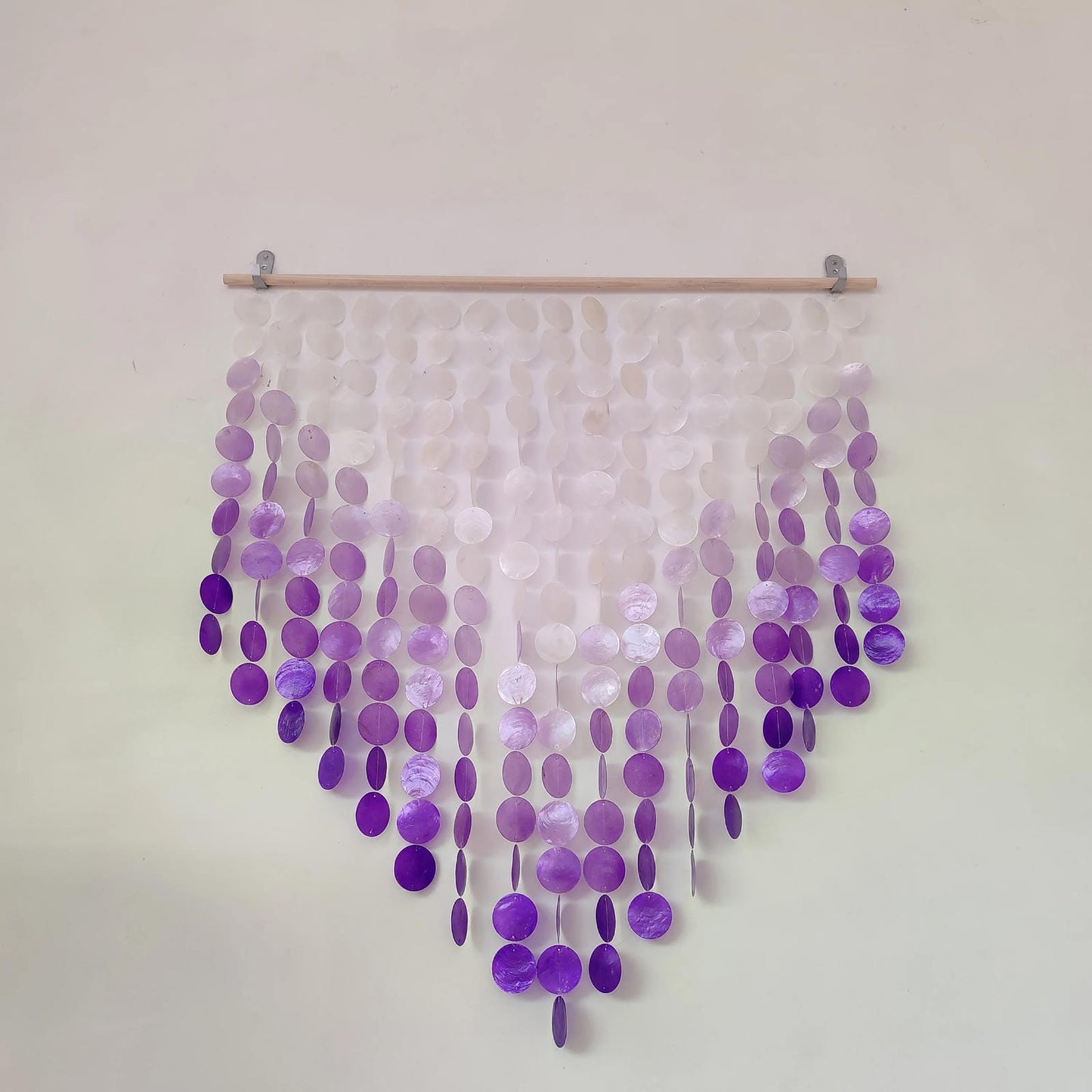 Ombre Green Capiz Wall Decor For Natural Interior Design