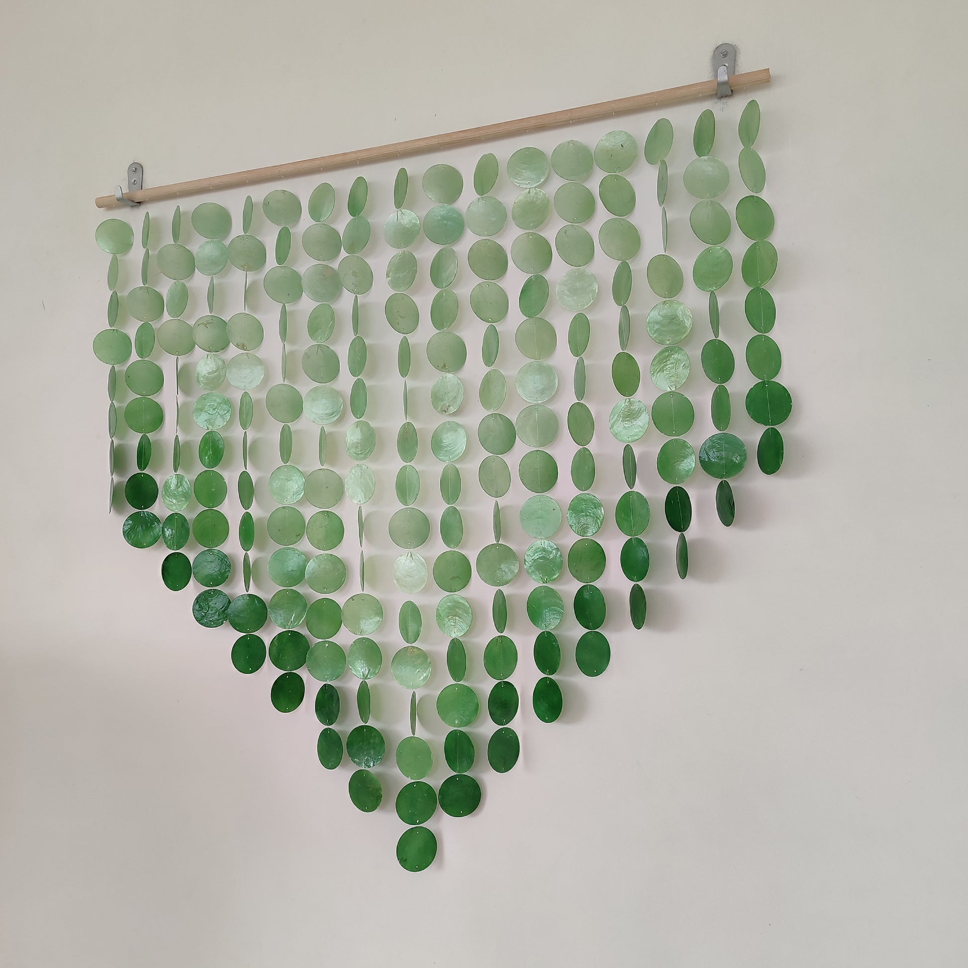 Capiz shell wall decor in green: capiz wall art