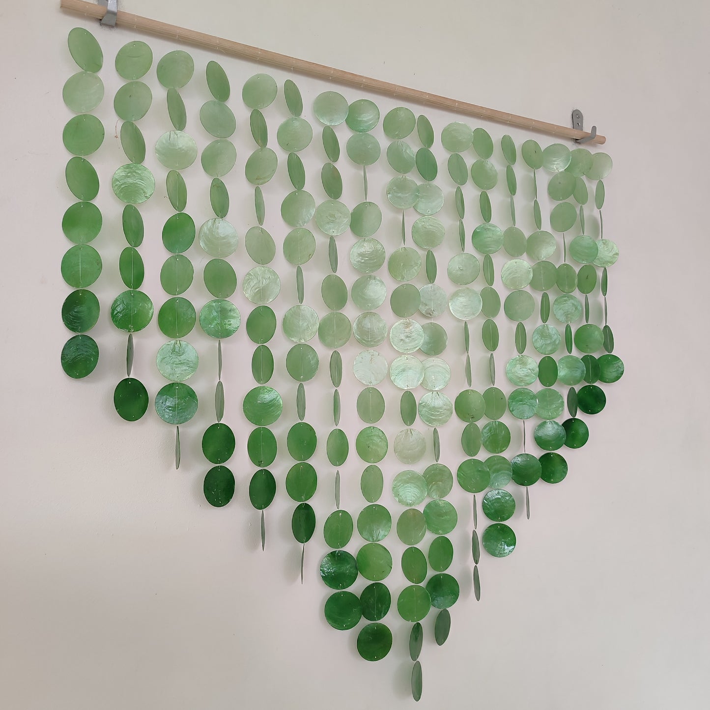 Capiz shell wall decor in green: capiz wall art