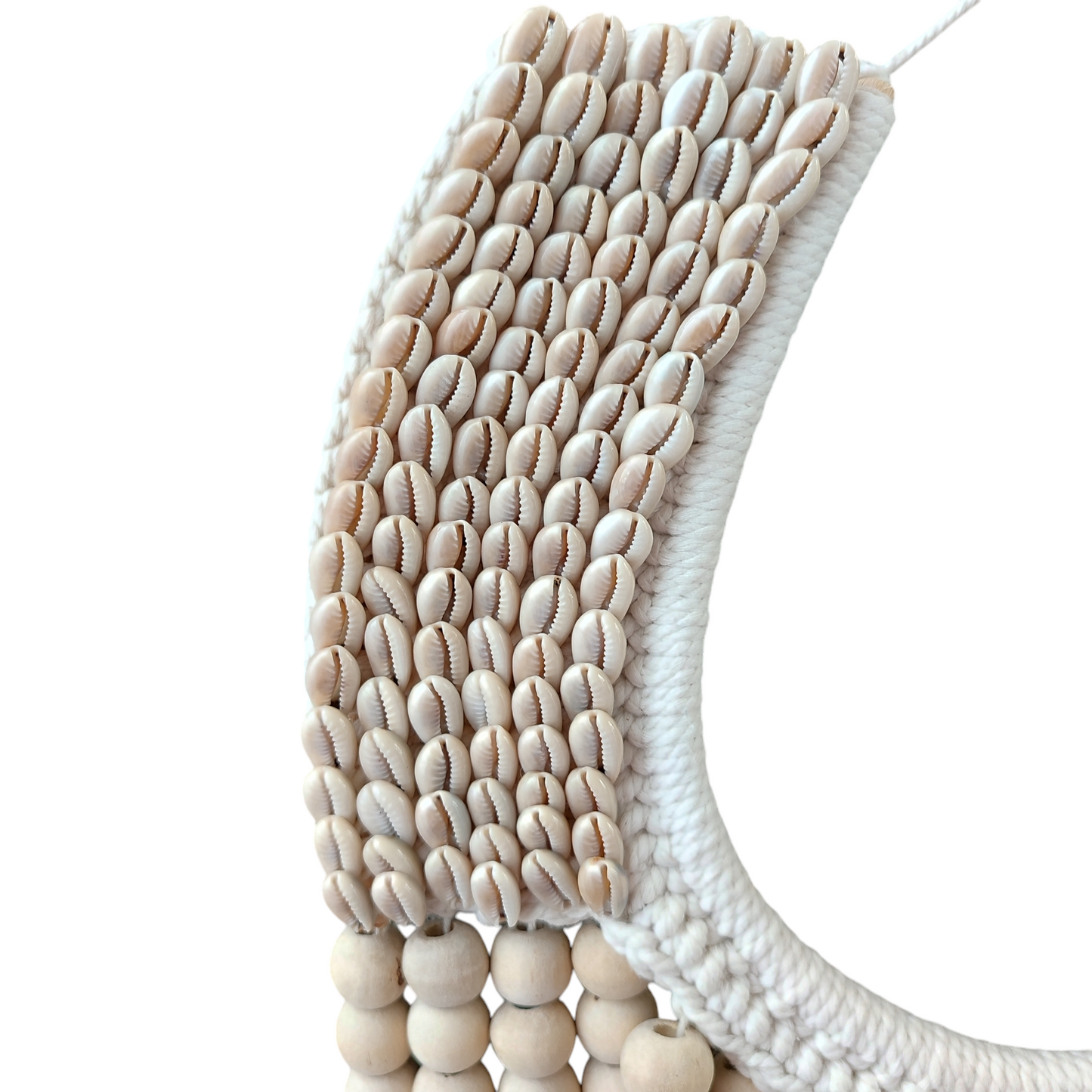 2 Pcs of Papua Shell Necklace, Tribal Papua Necklace: Shell Wall Decor