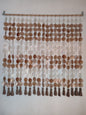Brown and White Capiz Shell Wall Decor for Boho Interior Room