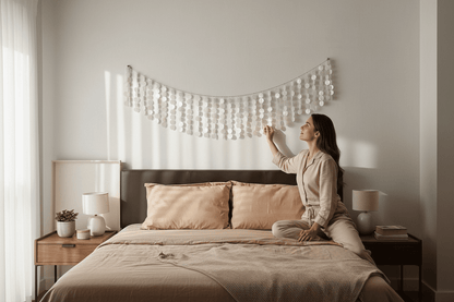 Capiz Shell Wall Hanging for Boho and Tropical Decor