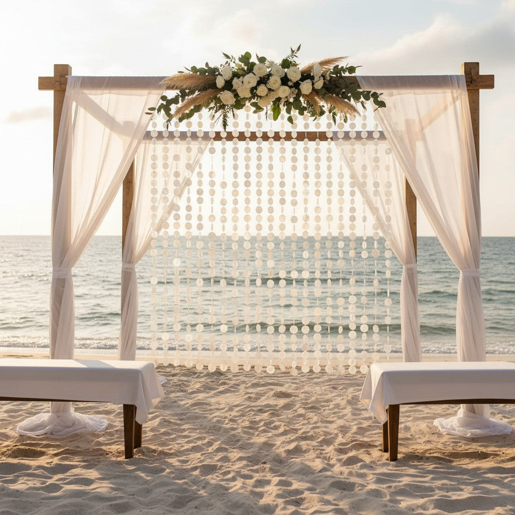 Beach wedding backdrop 
