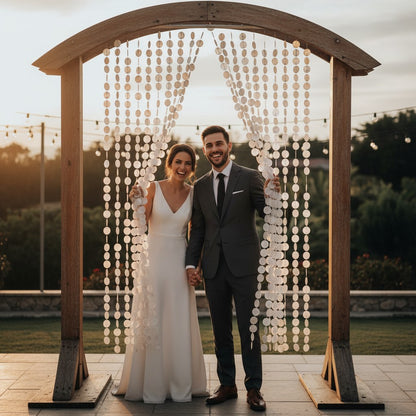 Handmade wedding backdrop