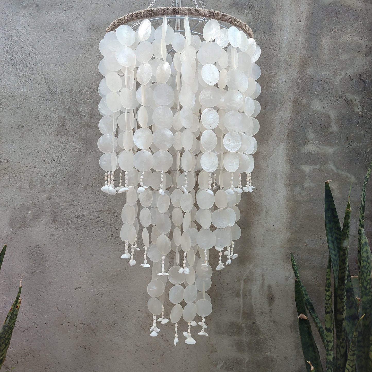 Capiz Shell Pendant Light, Natural White