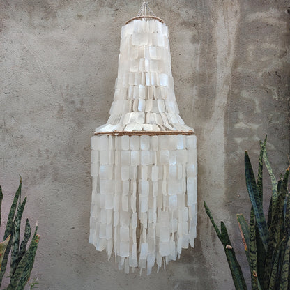 Natural Square Capiz Chandelier
