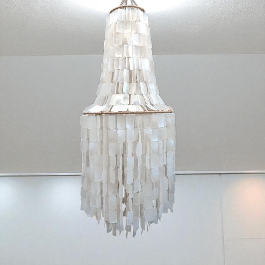 Natural Square Capiz Chandelier