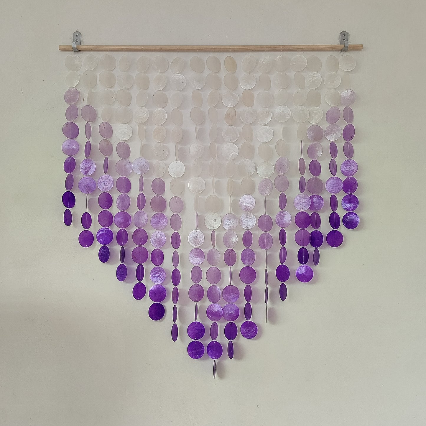 Ombre Purple Capiz Shell Wall Decor - Capiz Wind Chime