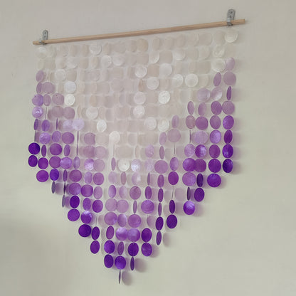 Ombre Purple Capiz Shell Wall Decor - Capiz Wind Chime