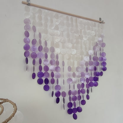 Ombre Purple Capiz Shell Wall Decor - Capiz Wind Chime