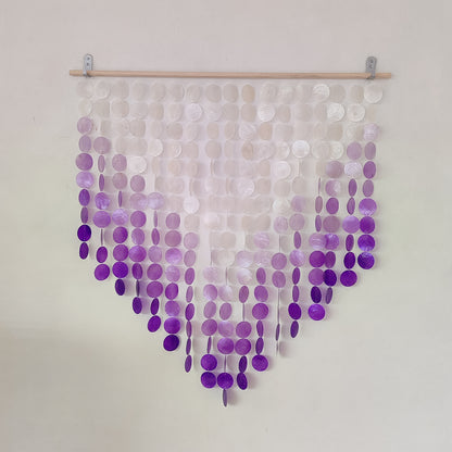 Ombre Purple Capiz Shell Wall Decor - Capiz Wind Chime