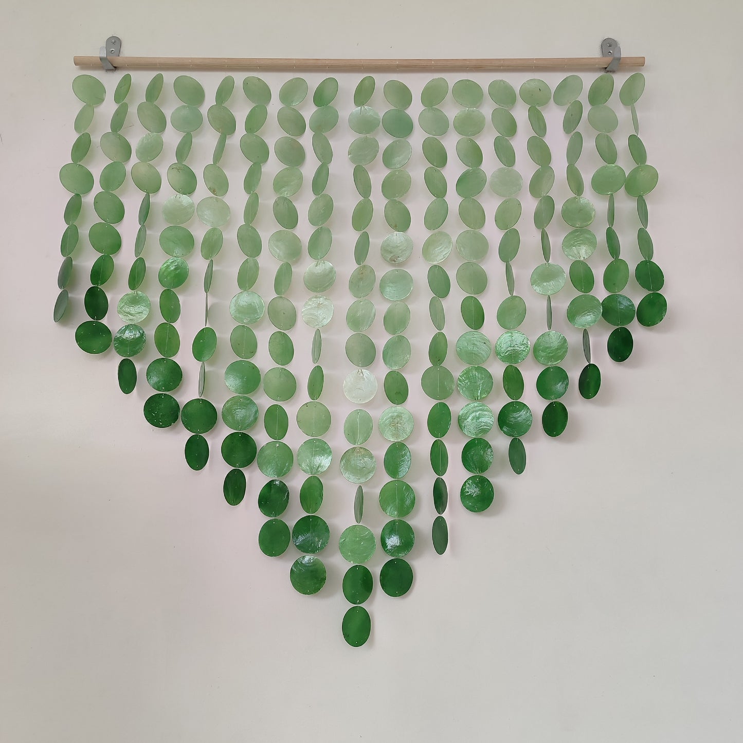 Capiz shell wall decor in green: capiz wall art