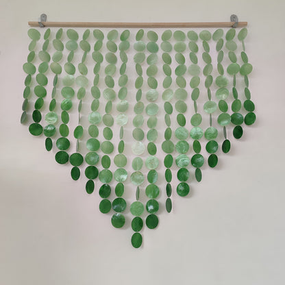 Capiz shell wall decor in green: capiz wall art