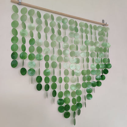 Capiz shell wall decor in green: capiz wall art