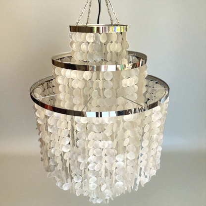 Capiz shell chandelier