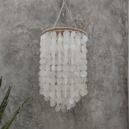 Handmade Capiz shell chandelier