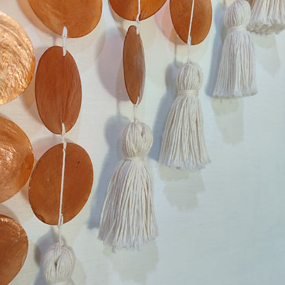 Capiz Shell Wall Hanging for boho and coastal interior decor