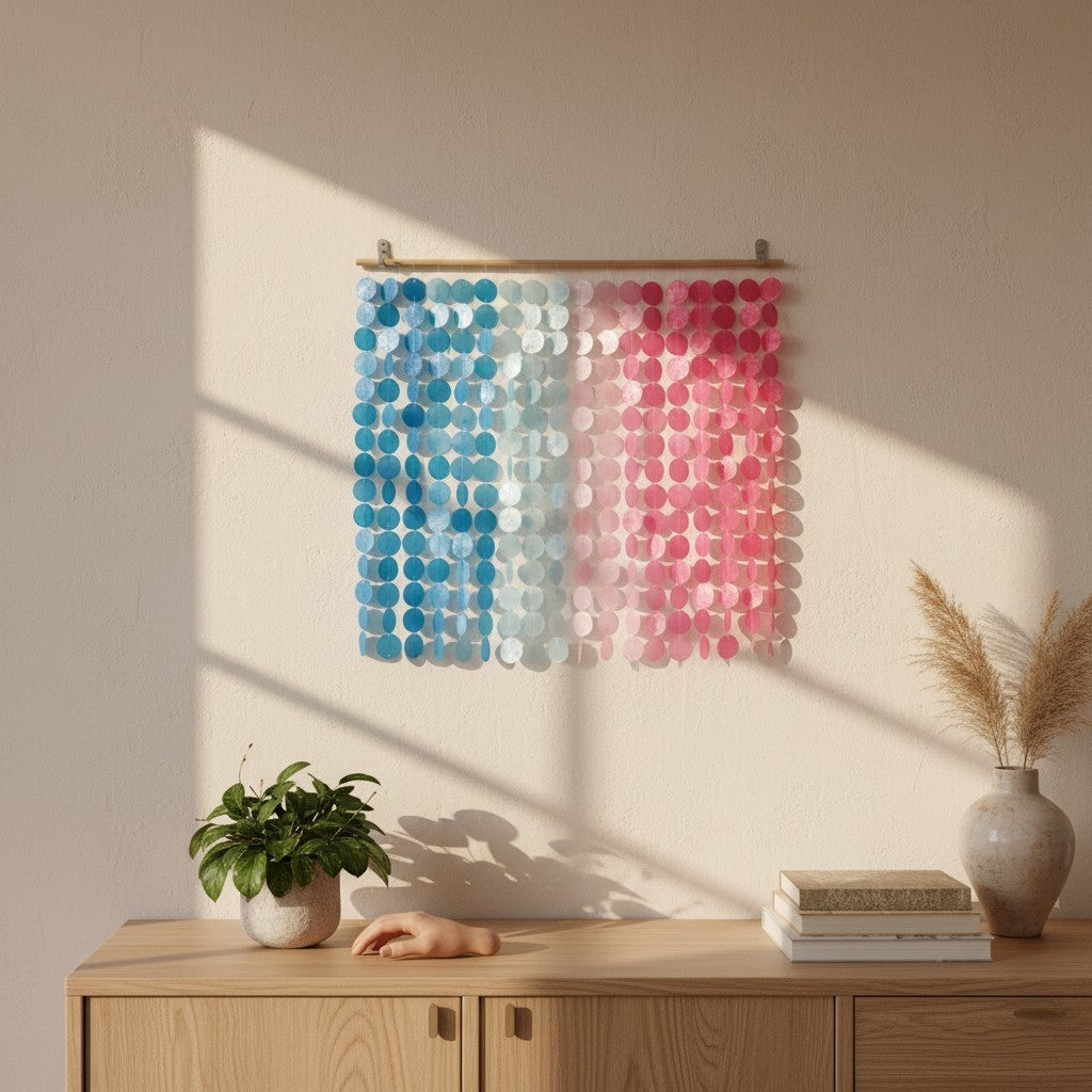 Capiz Shell Wall Curtain Decor, Capiz Wall Art