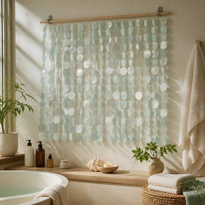 Custom Capiz Wall Hanging Decor, Capiz Shell Curtain for Bedroom