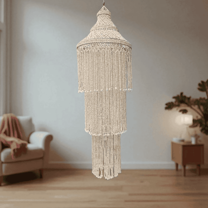Seashell Chandelier, Boho Chandelier