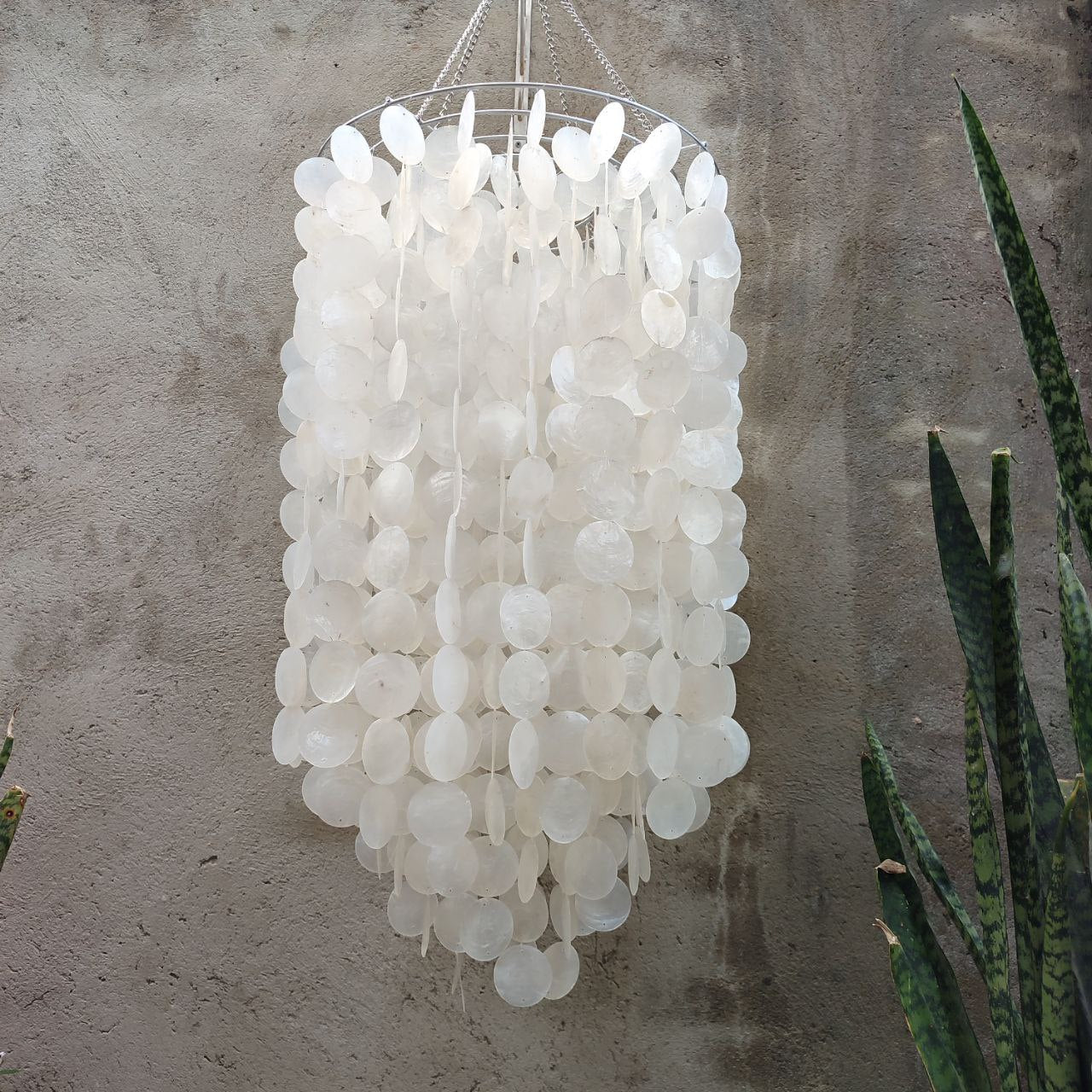 Capiz Chandelier Lamp Shade Natural White