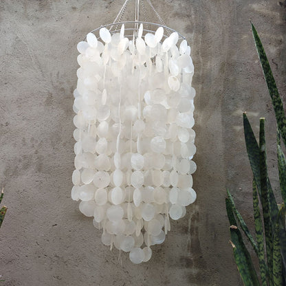 Capiz Chandelier Lamp Shade Natural White