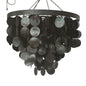Black Capiz Shell Chandelier (Size Medium)